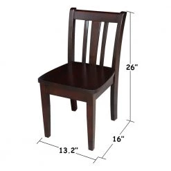 Jorden Rich Mocha 3-Piece Kid's Table and Chair Set by International Concepts -International Concepts Sales mocha international concepts kids tables chairs k15 2532 cc105 2 40 1000