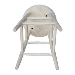Scooped Seat 24 in. Unfinished Wood Swivel Bar Stool by International Concepts -International Concepts Sales natural international concepts bar stools 1s 824sw 1d 1000