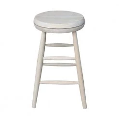 Scooped Seat 24 in. Unfinished Wood Swivel Bar Stool by International Concepts -International Concepts Sales natural international concepts bar stools 1s 824sw 31 1000