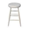 Scooped Seat 24 in. Unfinished Wood Swivel Bar Stool by International Concepts