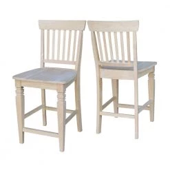 Seattle 24 in. Unfinished Wood Bar Stool by International Concepts -International Concepts Sales natural international concepts bar stools s 112 4f 1000