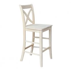 Vinyard 29.9 in. Unfinished Wood Bar Stool by International Concepts 21 Vinyard 29.9 in. Unfinished Wood Bar Stool by International Concepts -International Concepts Sales natural international concepts bar stools s 143 1f 1000