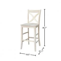 Vinyard 29.9 in. Unfinished Wood Bar Stool by International Concepts 15 Vinyard 29.9 in. Unfinished Wood Bar Stool by International Concepts -International Concepts Sales natural international concepts bar stools s 143 40 1000