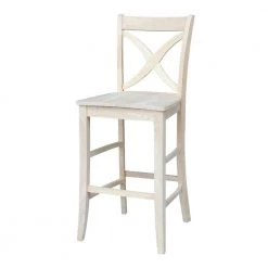 Vinyard 29.9 in. Unfinished Wood Bar Stool by International Concepts 20 Vinyard 29.9 in. Unfinished Wood Bar Stool by International Concepts -International Concepts Sales natural international concepts bar stools s 143 4f 1000