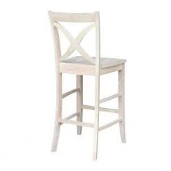 Vinyard 29.9 in. Unfinished Wood Bar Stool by International Concepts 18 Vinyard 29.9 in. Unfinished Wood Bar Stool by International Concepts -International Concepts Sales natural international concepts bar stools s 143 66 1000