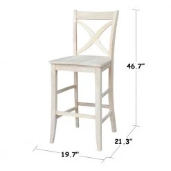 Vinyard 29.9 in. Unfinished Wood Bar Stool by International Concepts 19 Vinyard 29.9 in. Unfinished Wood Bar Stool by International Concepts -International Concepts Sales natural international concepts bar stools s 143 c3 1000