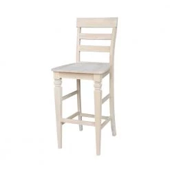 Java 29.9 in. Unfinished Wood Bar Stool by International Concepts -International Concepts Sales natural international concepts bar stools s 193 31 1000