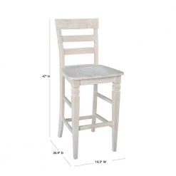 Java 29.9 in. Unfinished Wood Bar Stool by International Concepts -International Concepts Sales natural international concepts bar stools s 193 40 1000