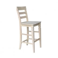 Java 29.9 in. Unfinished Wood Bar Stool by International Concepts -International Concepts Sales natural international concepts bar stools s 193 44 1000