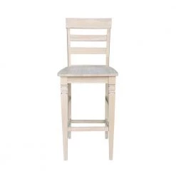 Java 29.9 in. Unfinished Wood Bar Stool by International Concepts -International Concepts Sales natural international concepts bar stools s 193 4f 1000