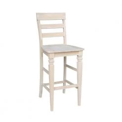 Java 29.9 in. Unfinished Wood Bar Stool by International Concepts