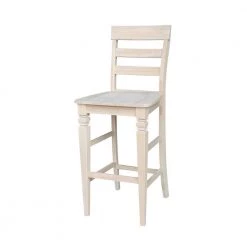 Java 29.9 in. Unfinished Wood Bar Stool by International Concepts -International Concepts Sales natural international concepts bar stools s 193 fa 1000