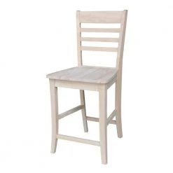 Roma 24 in. Unfinished Wood Bar Stool by International Concepts -International Concepts Sales natural international concepts bar stools s 3102 31 1000