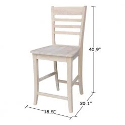 Roma 24 in. Unfinished Wood Bar Stool by International Concepts -International Concepts Sales natural international concepts bar stools s 3102 c3 1000
