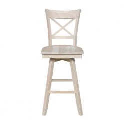 Charlotte 24 in. H Unfinished Swivel Counter Stool by International Concepts 19 Charlotte 24 in. H Unfinished Swivel Counter Stool by International Concepts -International Concepts Sales natural international concepts bar stools s 312sw 31 1000