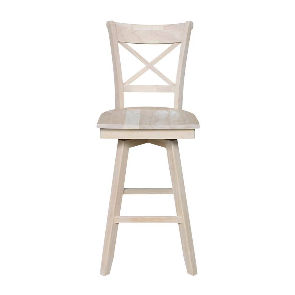 Charlotte 24 in. H Unfinished Swivel Counter Stool by International Concepts 10 Charlotte 24 in. H Unfinished Swivel Counter Stool by International Concepts - Image 10