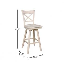 Charlotte 24 in. H Unfinished Swivel Counter Stool by International Concepts 12 Charlotte 24 in. H Unfinished Swivel Counter Stool by International Concepts -International Concepts Sales natural international concepts bar stools s 312sw 40 1000