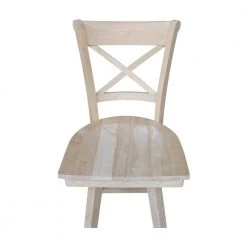 Charlotte 24 in. H Unfinished Swivel Counter Stool by International Concepts 17 Charlotte 24 in. H Unfinished Swivel Counter Stool by International Concepts -International Concepts Sales natural international concepts bar stools s 312sw 44 1000