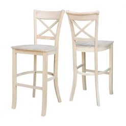 Charlotte 30 in. Unfinished Wood Bar Stool by International Concepts -International Concepts Sales natural international concepts bar stools s 313 1f 1000