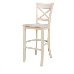 Charlotte 30 in. Unfinished Wood Bar Stool by International Concepts -International Concepts Sales natural international concepts bar stools s 313 fa 1000