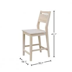 Mid Century Modern 24 in. H Unfinished Counter Stool by International Concepts -International Concepts Sales natural international concepts bar stools s 32 40 1000