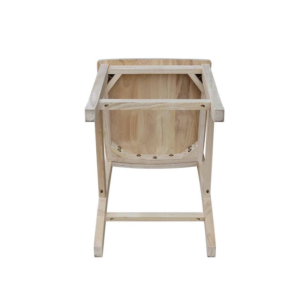 Steambent Mission 24 in. Unfinished Wood Bar Stool by International Concepts 5 Steambent Mission 24 in. Unfinished Wood Bar Stool by International Concepts - Image 5