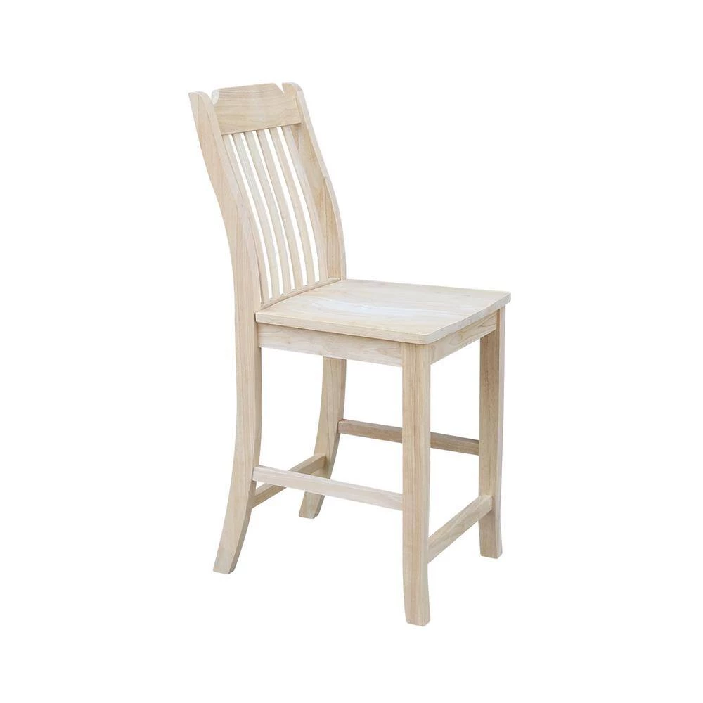 Steambent Mission 24 in. Unfinished Wood Bar Stool by International Concepts 10 Steambent Mission 24 in. Unfinished Wood Bar Stool by International Concepts - Image 10