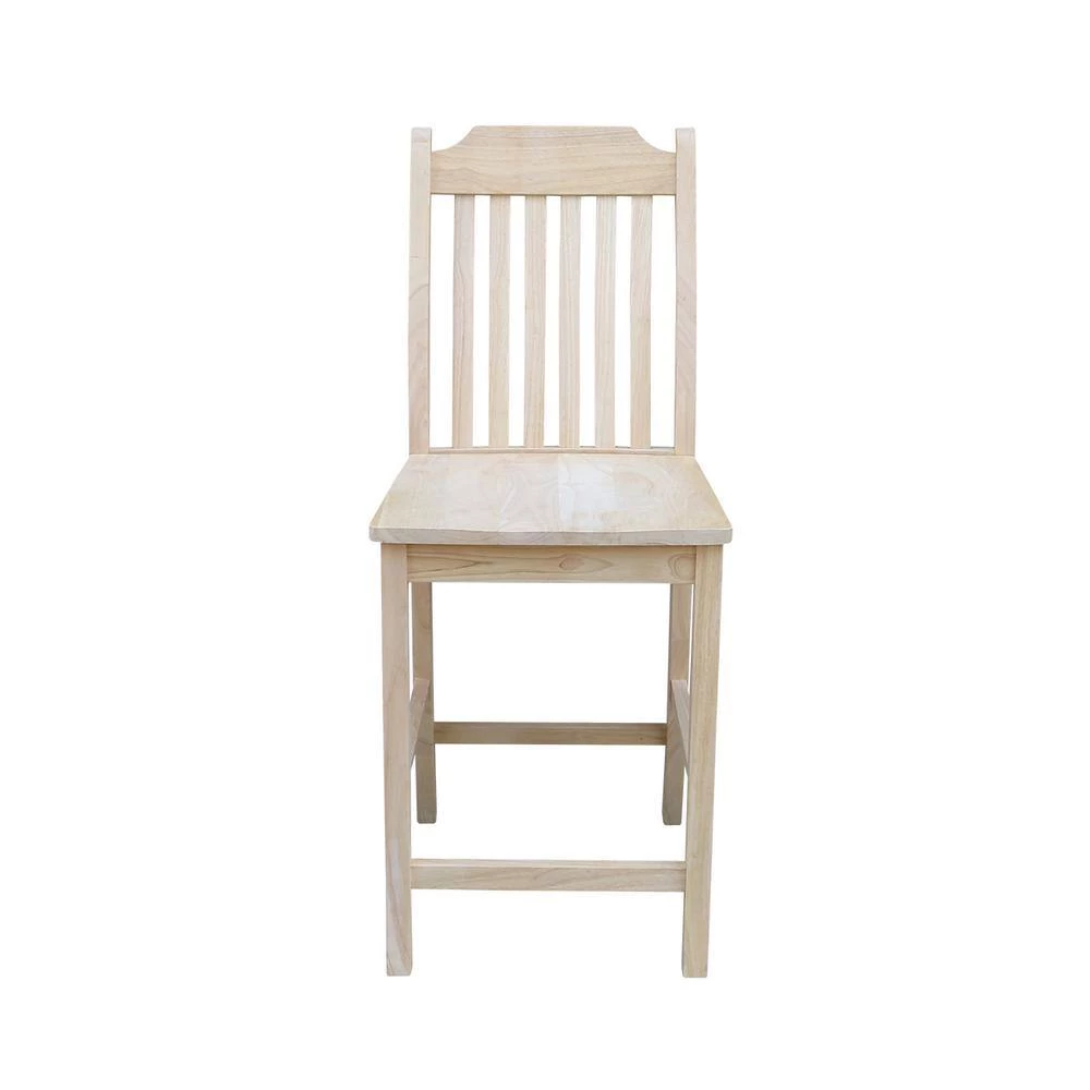 Steambent Mission 24 in. Unfinished Wood Bar Stool by International Concepts 8 Steambent Mission 24 in. Unfinished Wood Bar Stool by International Concepts - Image 8