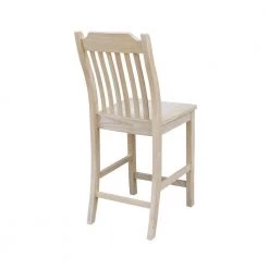 Steambent Mission 24 in. Unfinished Wood Bar Stool by International Concepts 18 Steambent Mission 24 in. Unfinished Wood Bar Stool by International Concepts -International Concepts Sales natural international concepts bar stools s 342 66 1000