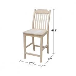Steambent Mission 24 in. Unfinished Wood Bar Stool by International Concepts 19 Steambent Mission 24 in. Unfinished Wood Bar Stool by International Concepts -International Concepts Sales natural international concepts bar stools s 342 c3 1000
