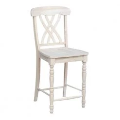 24 in. Unfinished Wood Bar Stool by International Concepts