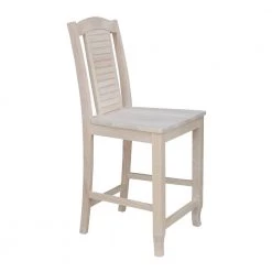 24 in. H Unfinished Seaside Counter Height Stool by International Concepts -International Concepts Sales natural international concepts bar stools s 452 44 1000