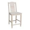 24 in. H Unfinished Seaside Counter Height Stool by International Concepts