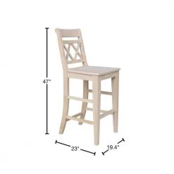 Canyon 30 in. H Unfinished Solid Wood Bar Stool by International Concepts -International Concepts Sales natural international concepts bar stools s 473 40 1000