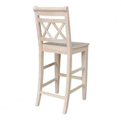 Canyon 30 in. H Unfinished Solid Wood Bar Stool by International Concepts -International Concepts Sales natural international concepts bar stools s 473 66 1000