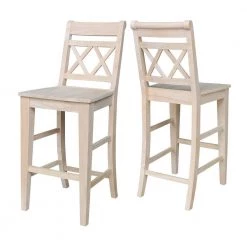 Canyon 30 in. H Unfinished Solid Wood Bar Stool by International Concepts -International Concepts Sales natural international concepts bar stools s 473 fa 1000