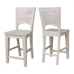 Canyon 24 in. Unfinished Wood Bar Stool by International Concepts -International Concepts Sales natural international concepts bar stools s 482 4f 1000