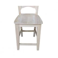 Canyon 24 in. Unfinished Wood Bar Stool by International Concepts -International Concepts Sales natural international concepts bar stools s 482 a0 1000