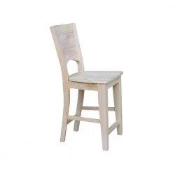 Canyon 24 in. Unfinished Wood Bar Stool by International Concepts -International Concepts Sales natural international concepts bar stools s 482 fa 1000