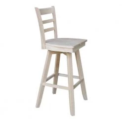 Emily 30 in. H Unfinished Swivel Bar Stool by International Concepts -International Concepts Sales natural international concepts bar stools s 6173sw 1f 1000