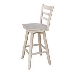 Emily 30 in. H Unfinished Swivel Bar Stool by International Concepts -International Concepts Sales natural international concepts bar stools s 6173sw 44 1000