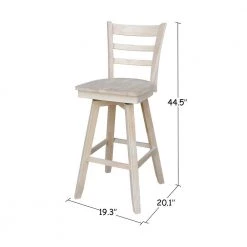 Emily 30 in. H Unfinished Swivel Bar Stool by International Concepts -International Concepts Sales natural international concepts bar stools s 6173sw c3 1000