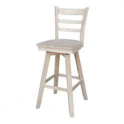 Emily 30 in. H Unfinished Swivel Bar Stool by International Concepts -International Concepts Sales natural international concepts bar stools s 6173sw fa 1000