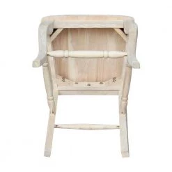 Versailles 24 in. Unfinished Wood Bar Stool by International Concepts -International Concepts Sales natural international concepts bar stools s 9202 1d 1000