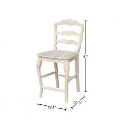 Versailles 24 in. Unfinished Wood Bar Stool by International Concepts -International Concepts Sales natural international concepts bar stools s 9202 40 1000