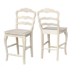 Versailles 24 in. Unfinished Wood Bar Stool by International Concepts -International Concepts Sales natural international concepts bar stools s 9202 4f 1000