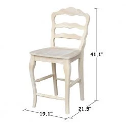 Versailles 24 in. Unfinished Wood Bar Stool by International Concepts -International Concepts Sales natural international concepts bar stools s 9202 c3 1000