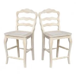 Versailles 24 in. Unfinished Wood Bar Stool by International Concepts -International Concepts Sales natural international concepts bar stools s 9202 fa 1000