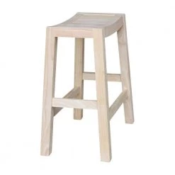 Ranch 24 in. Unfinished Bar Stool by International Concepts -International Concepts Sales natural international concepts bar stools s 924 1f 1000
