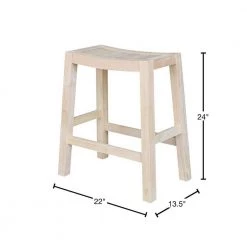 Ranch 24 in. Unfinished Bar Stool by International Concepts -International Concepts Sales natural international concepts bar stools s 924 40 1000